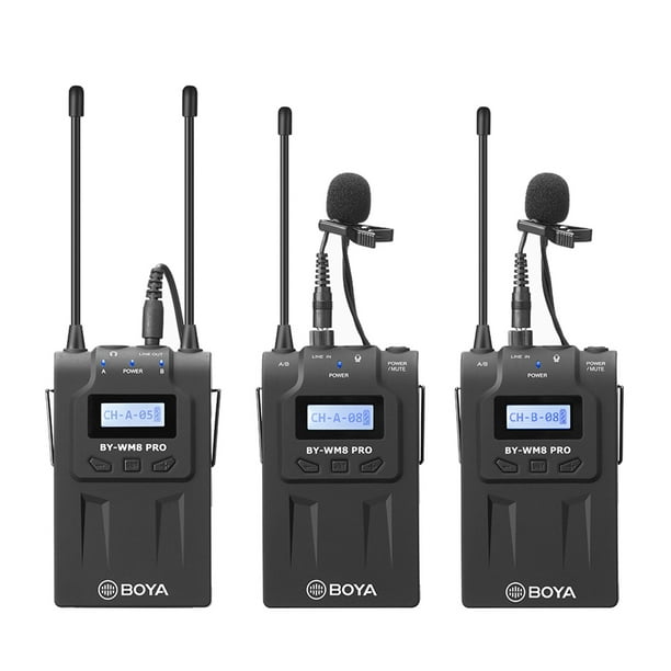 Smartphones Wireless Microphone System Real-time Audio monitoring MAONO Lavalier Lapel Mic with -10dB Attenuation and Low Cut Camcorders 48-Channel and Mute Compatible with Canon Nikon Sony DSLR 